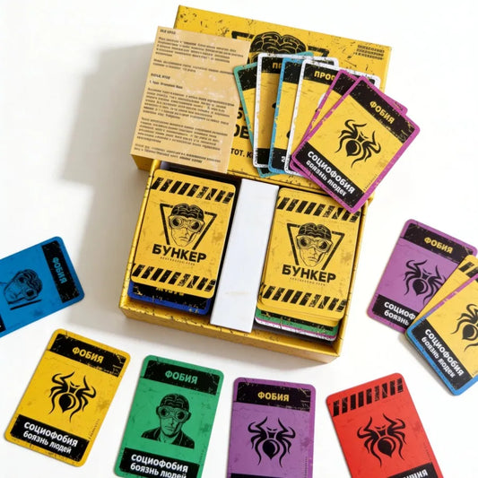 SWHKEP Russian Post-Apocalyptic Survival Social Deduction Card Game, Character Trait RPG Tabletop Game for Gatherings