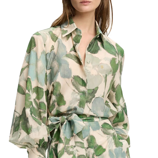 Women's Fashionable Casual Printed Long Sleeved Office Shirt