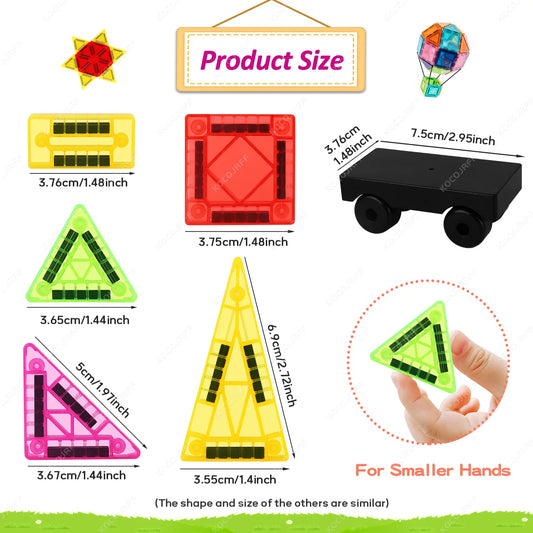 Mini Portable Magnetic Building Toys for All Kids. Travel-Friendly STEM Educational Toys in Random Colors. Great Gifts