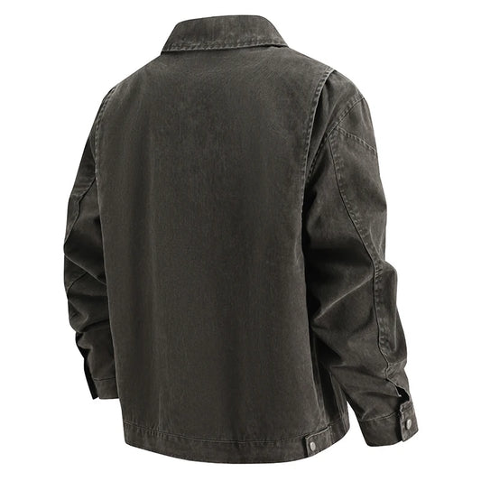 Oversize Loose Men's Denim Jacket Autumn 100% Cotton High Quality Casual Coats Fashion Hip-Hop Rock Streetwear Comfort Outerwear