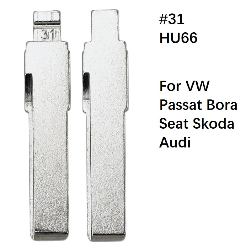 Remote Flip Key Blank Blade HU49 HU66 HU162T Universal Replacement Car Key For VW Santana Jetta Passat Bora Golf Seat Audi Skoda