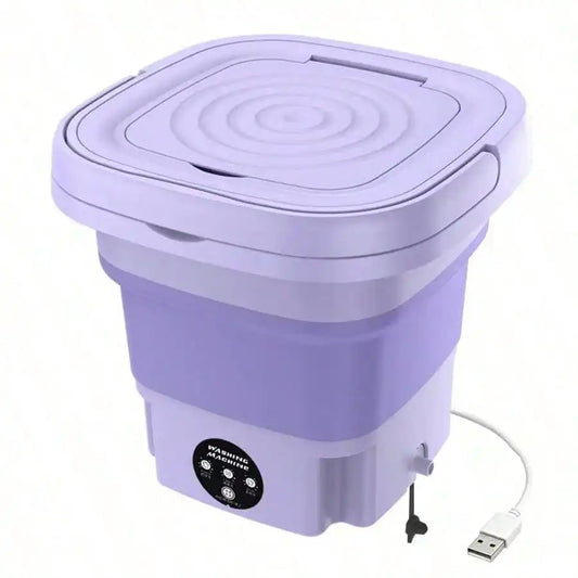 Foldable Mini Washing Machine, Portable Compact Washer For Underwear, Socks & Baby Clothes, Ideal For Dorms, Travel, Business Trips & Small Spaces
