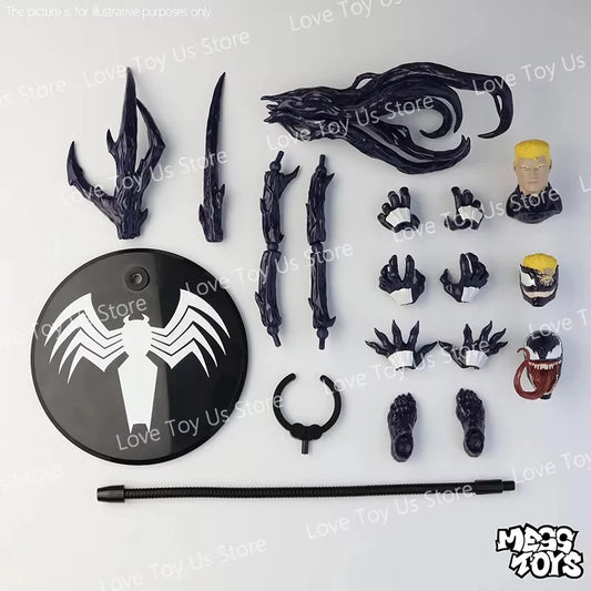 NEW Mess Toys Venom Lethal Neighbor Spider Man Symbiotic Black Suit Messtoys Spiderman Anime Action Figure Model Doll Gifts Toys
