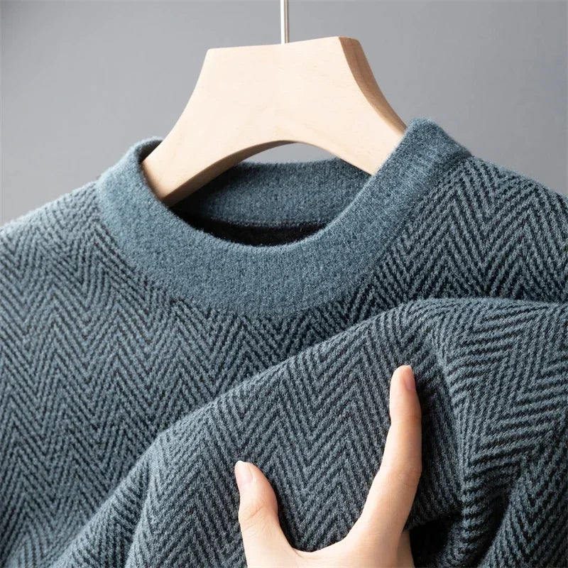 Cashmere Blend Sweater Men Pull Homme Autumn Winter Sweter Male Clothes Sueter Hombre Man Pullover Sweaters Warm Knitwear