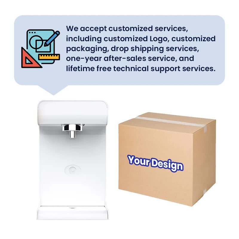 Reverse Osmosis Hydrogen-Rich Water Dispenser 1200PPB Instant-Heat Water Purifier Ready to Drink Desktop Hydrogen Water Machine