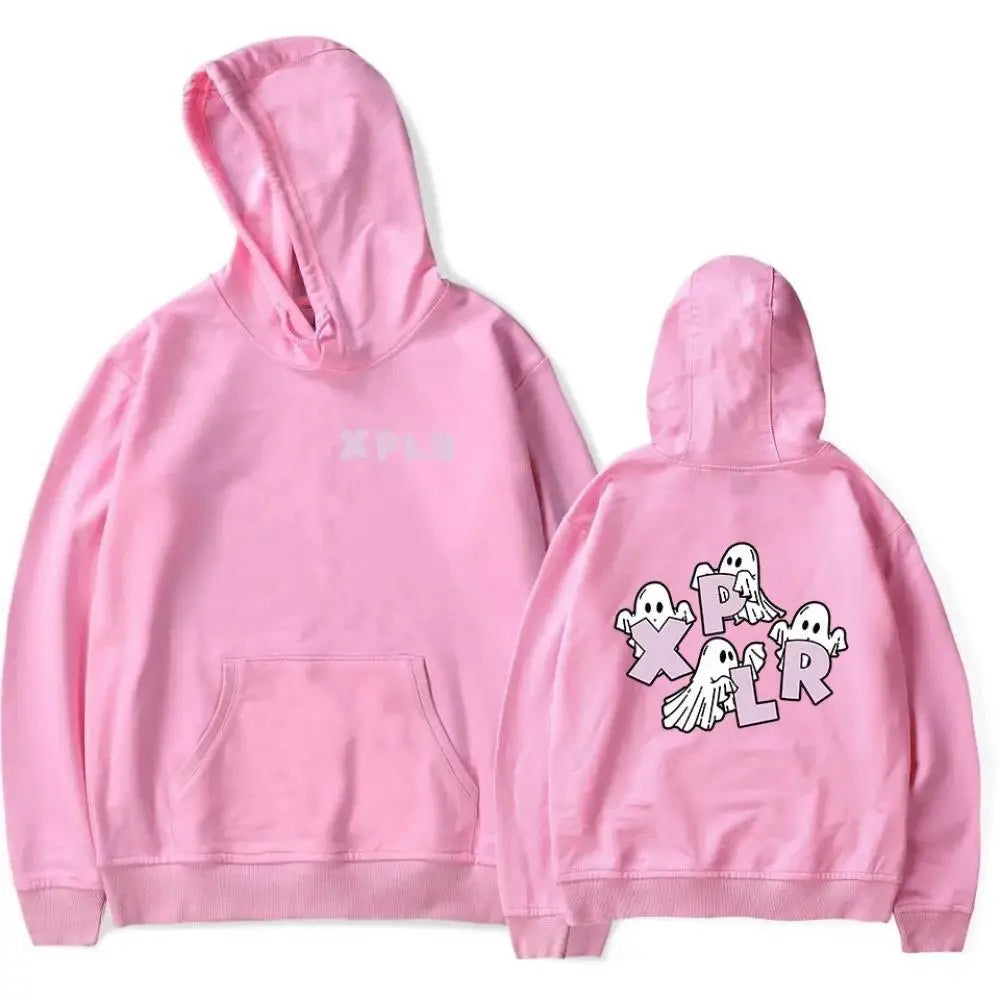 XPLR Sam and Colby Ghost Merch Hoodies Unisex Hooded Sweatshirt Casual Clothing