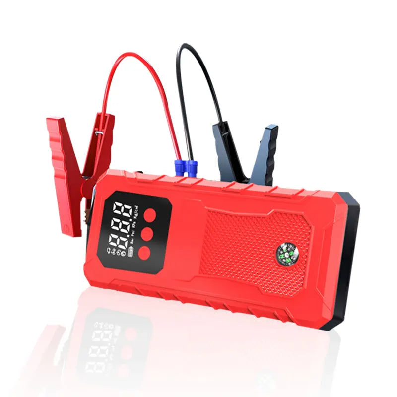 Hot Sale Car Jump Starter 150W DC Power Bank, 12V Battery Booster with Smart Clamps LED Screen Phone Chargeră