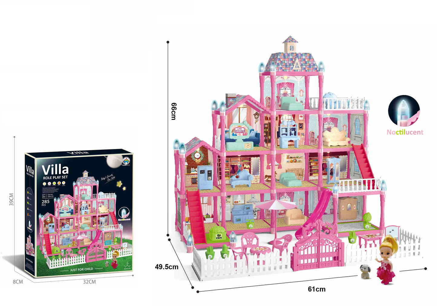 Girls Villa Castle Model Building Block Sets DIY Bricks Toys Doll house Villa Children Pretend Play Toys for Girls Gift