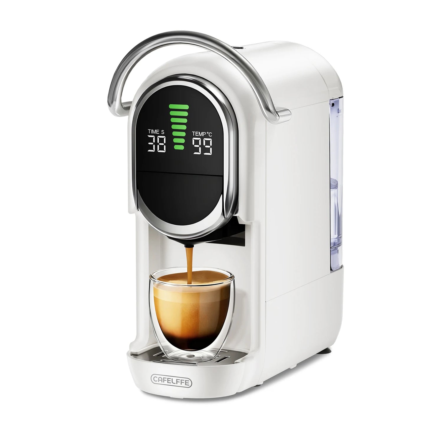 Cafelffe 6 in 1 Capsule Coffee Maker with Tea Leaves, Capsule, ESE 44mm Pods Coffee Powder Hot/Cold DG Cappuccino Nespresso