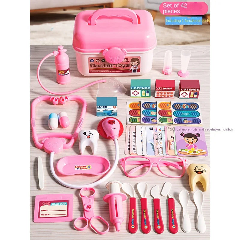Simulation Doctor Set For Kids Pretend Play Girls Role-playing Games Accessorie Medical Kit Nurse Tools Toys For Children Gift
