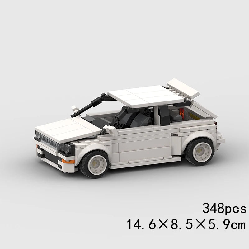 MOC Speed Sports Super Race Car Model Building Blocks Pickup Police Bricks City Racing Vehicle SUV Technical Rally Sport Toy