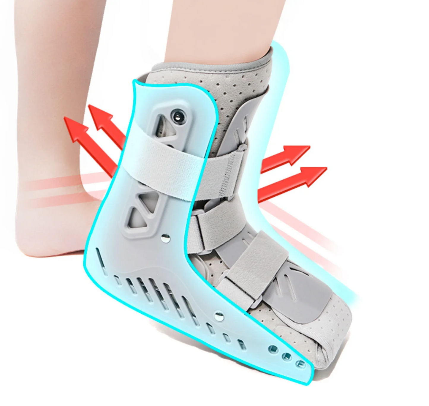 Walking Boot for Broken Foot, Dual Independent Inflatable Airbags and Anti-slip Sole, Air Walker Boot Fits Both Feet