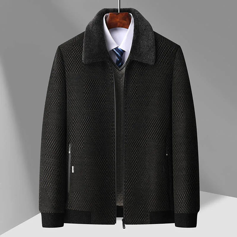 2024 New style Men's Woolen Coat Winter Classic Casual Overcoat Mens high quality Thicken trench coat men full size M-4XL