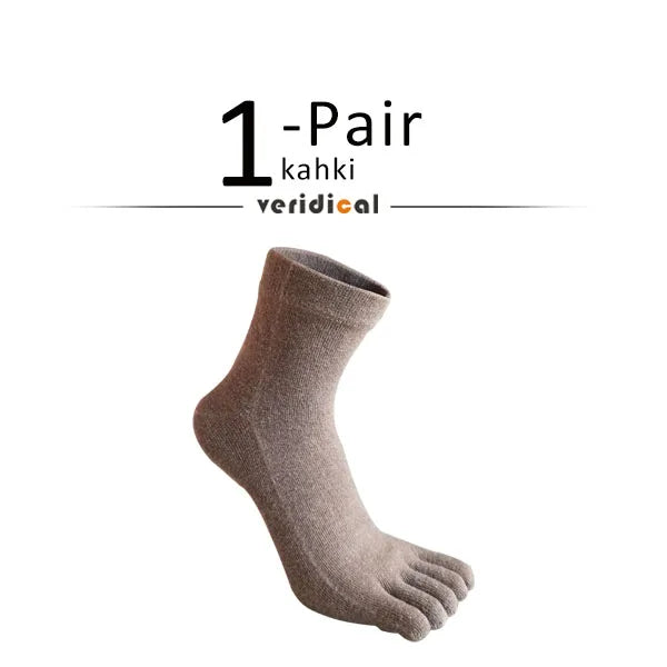 1/5 Pairs Wool Toe Short Socks Winter Man Soft Elastic Endurable Business Sweat-Absorbing Thick Thermal Warm 5 Finger Socks