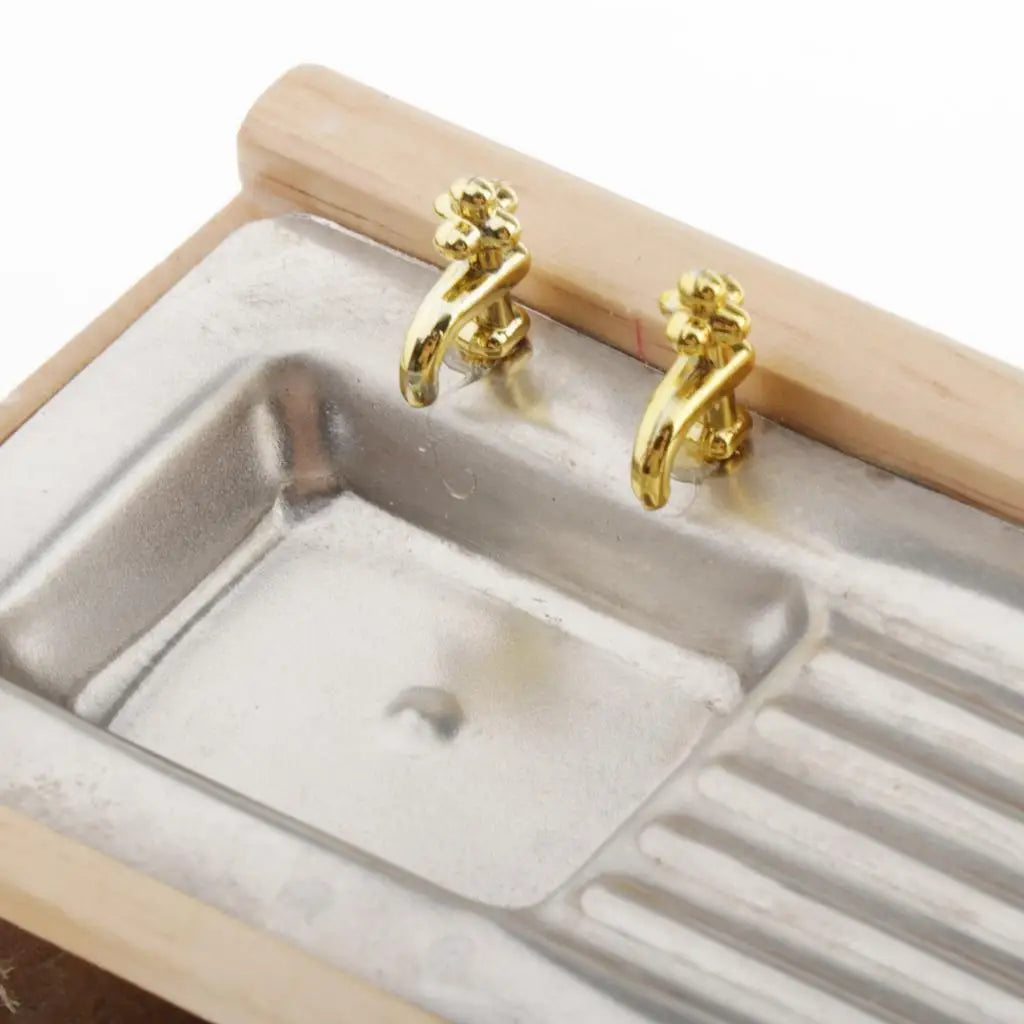 1:12 Dollhouse Mini Furniture Kitchen Cupboard Bathroom Wash Basin Cabinet Toys