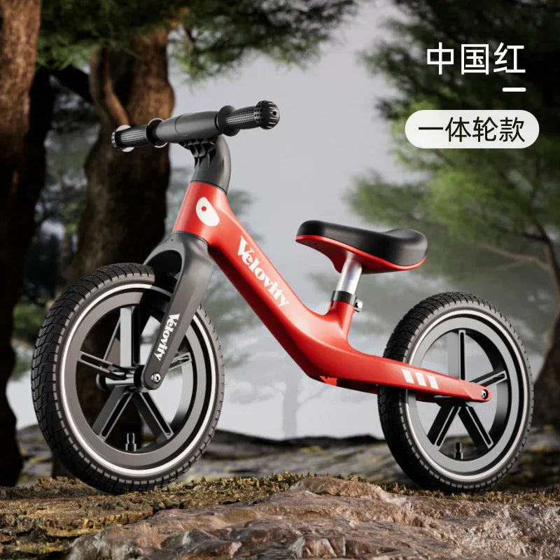 Velovity New Kids Balance Bike Lightweight Nylon Fiber Frame Toddler Push Bike For Ages 2-7 Boys Girls Outdoor Riding Training