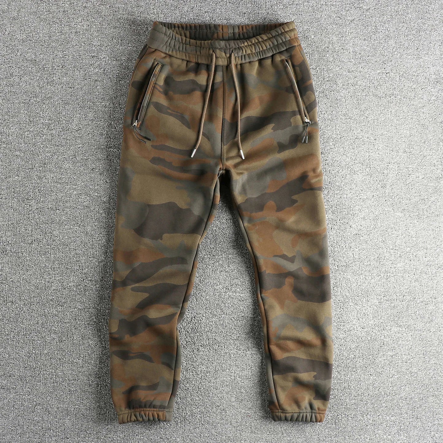 Thickened American Style Casual Camouflage Pants Men's Slim Fit Sports Joggers Long Trousers Wear Resistant Autumn Winter