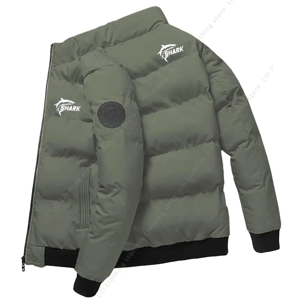 Men's Winter Puffer Jacket Thick Warm Casual down Coat High Quality Lightweight Polyfill Bomber Style Fashionable Outdoor Parka