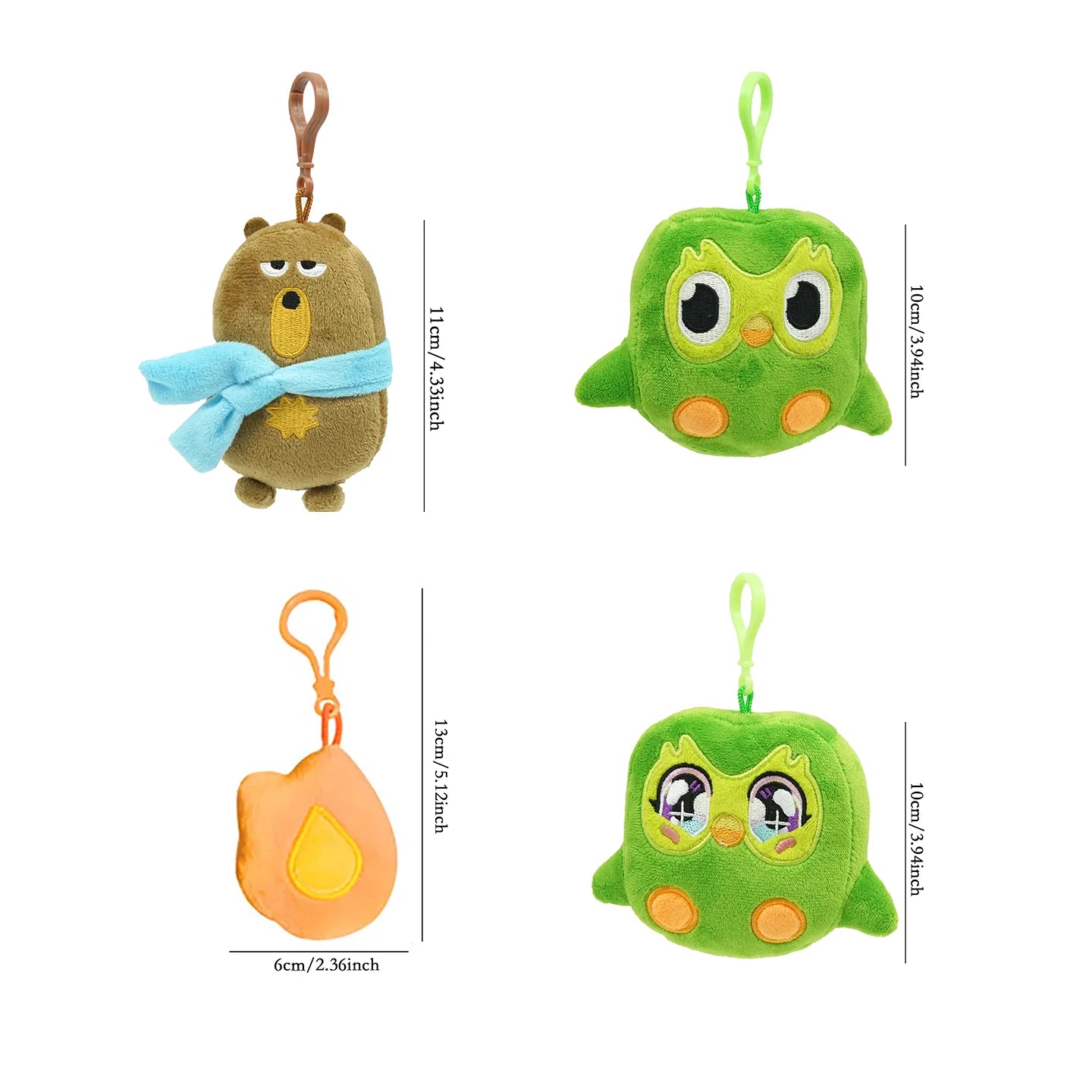 TreasuringU 2026 New Green Owl Plush Toy Kawaii Cute Bear Stuffed Dolls Cool Purple Girls Plushie Duobuff Children Birthday Gift