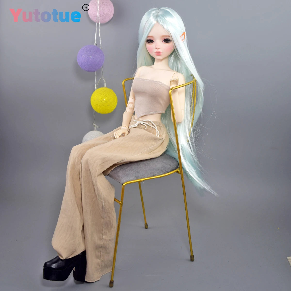 YUTOTUE 56cm Height Female Doll Handpainted Makeup Fashion Clothes Wig Full Set BJD Doll Toy Lifelike