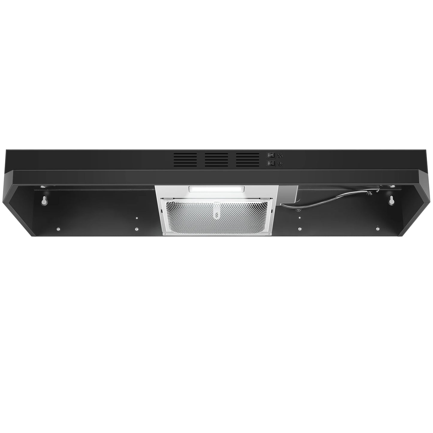 24/30/36" Under Cabinet Range Hood 280CFM Convertible Ducted/Ductless, 2-Speed & LED Light,Stainless Steel,Removable Filter