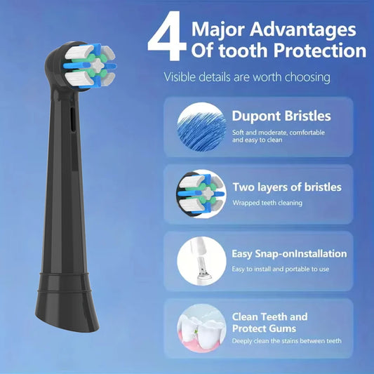 Replacement Toothbrush Heads Compatible with Oral B iO A-level Brush Heads for iO 2/3/4/5/6/7/8/9/10 Individually Packaged