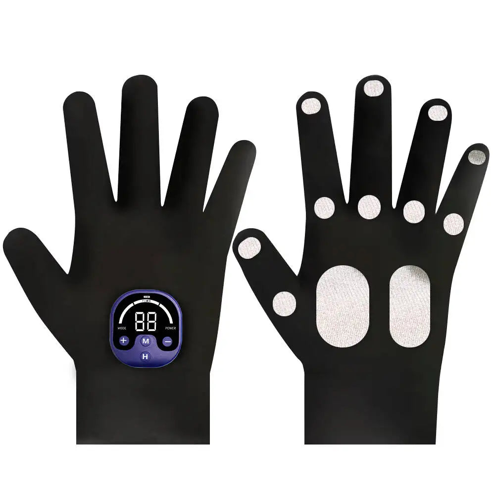 Skin Firming EMS Gloves Rechargeable Cordless for Body Facial Massage Microcurrent Toning Adjustable Intensity Wave Pattern Mode