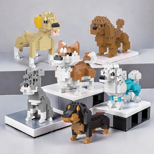 Mini Dachshund Dog Building Blocks Toy for Adults and Kids: Detailed and Lifelike Design, Fun and Educational Construction Set