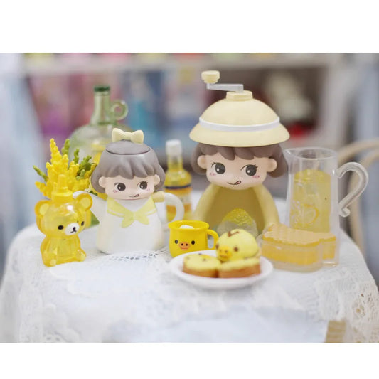 1/6 1/12 Doll House Model Furniture Accessories Cartoon Kettle and Cup Set Bjd Ob11 Gsc Blyth Soldier Lol Dollhouse Miniatures