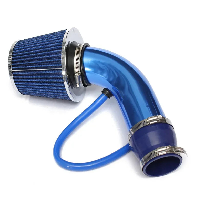 Universal 76mm Car Racing Cold Air Intake System Turbo Induction Pipe Tube Kit Aluminum With Cone Air Filter Inlet