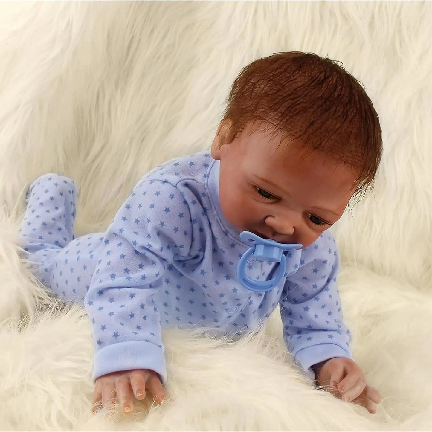 52cm Realistic Reborn Doll Soft Silicone Vinyl Handmade Newborn Baby Doll with Monkey Puppet