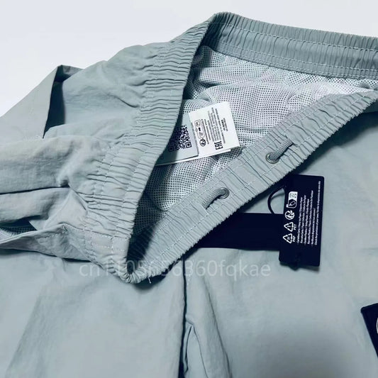 2026 Square Compass Rose Patch Italian Luxury Brand Style 3 Labels Shorts Men's Elastic Waist Drawstring 4 Inch Beach Shorts