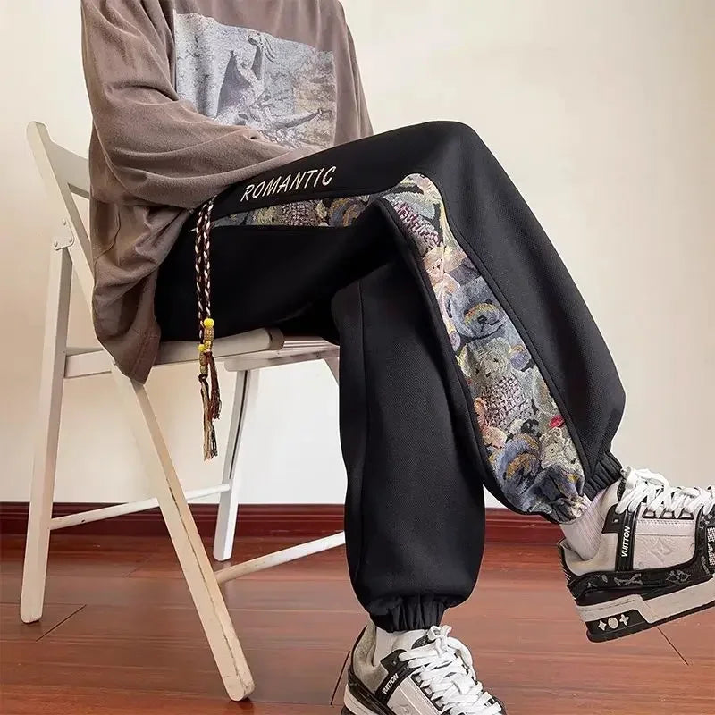 Goth Autumn and Winter Thin Trousers Graphic Grey Summer Man Sports Pants Harem Sweatpants for Men Sweatshirt Jogger Big Tall