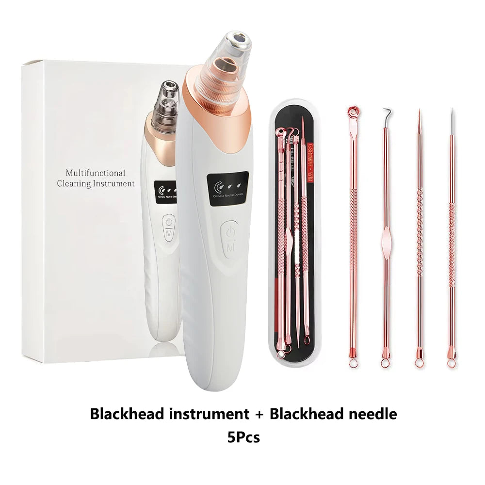 Electric Blackhead Remover Portable USB Facial Pore Cleaner Spot Acne Pimple Black Head 3 levels Clean Beauty Machine