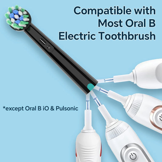 Compatible with Oral B Electric Toothbrush Cross Action Replacement Brush Heads Refills, Toothbrush Head for OralB 1000 100 1500