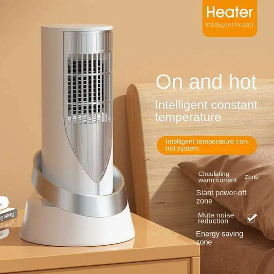 Heater with Fan Portable Desktop Electric Mini Room Fan Heater with PTC, Dormitory Desktop Energy Saving Fan Heater