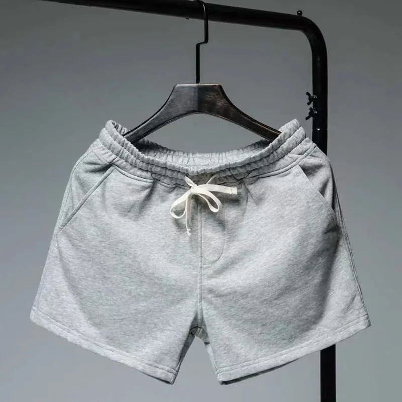 Breathable Elastic Fitness Shorts Men's Summer Thin Style Sporty Casual Loose Fit Three-quarter Length Youth Active Wear