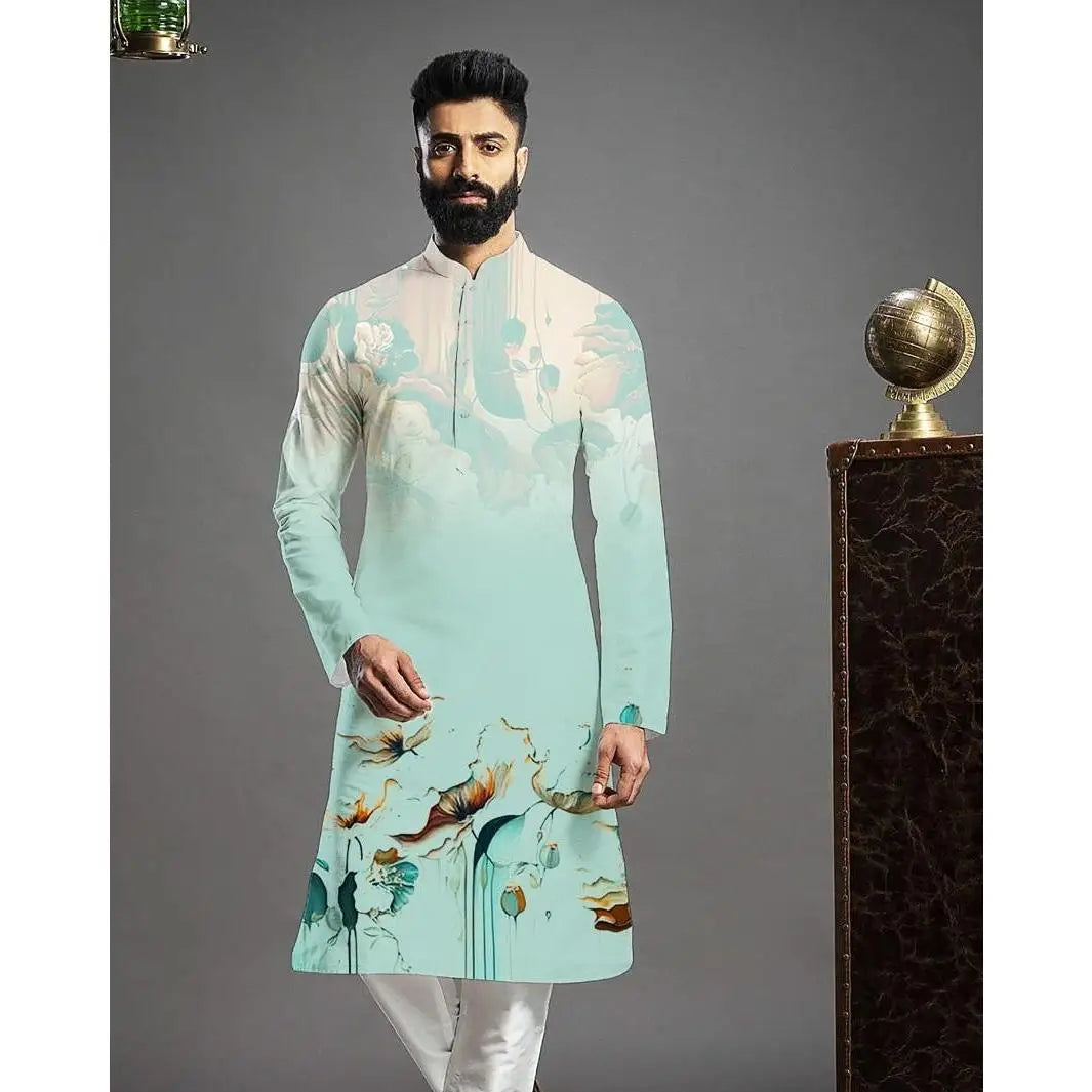 Men'S Loose Muslim Shirts Spring Stand Casual Shirts Kaftan Long Sleeve Mens Thobe Muslim Shirt Clothes Abaya Camisas De Hombre