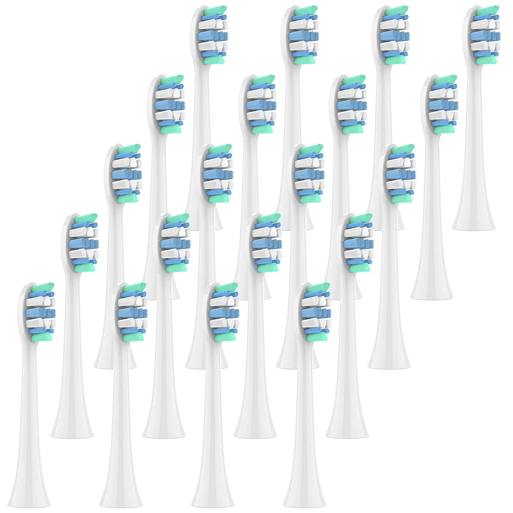 4 8 12 20 Pack Replacement Brush Heads Compatible with Philips Sonicare Click-on Electric Toothbrush, Toothbrushes Head Refills