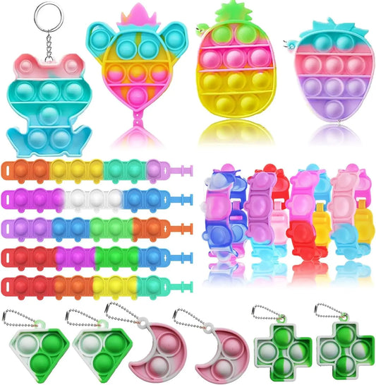 120/60PCS Party Favors for Kid Pop Fidget Toys, Treasure Box for Classroom, Pinata Filler, Goodie Bag Stuffers