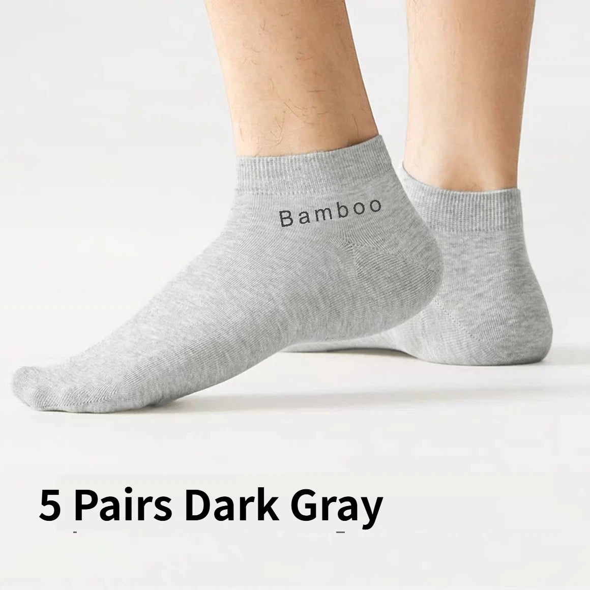 1/5/10 Pairs Men's Bamboo Fiber Ankle Socks High Quality Breathable Anti-Bacterial Casual Short Socks Size 38-45