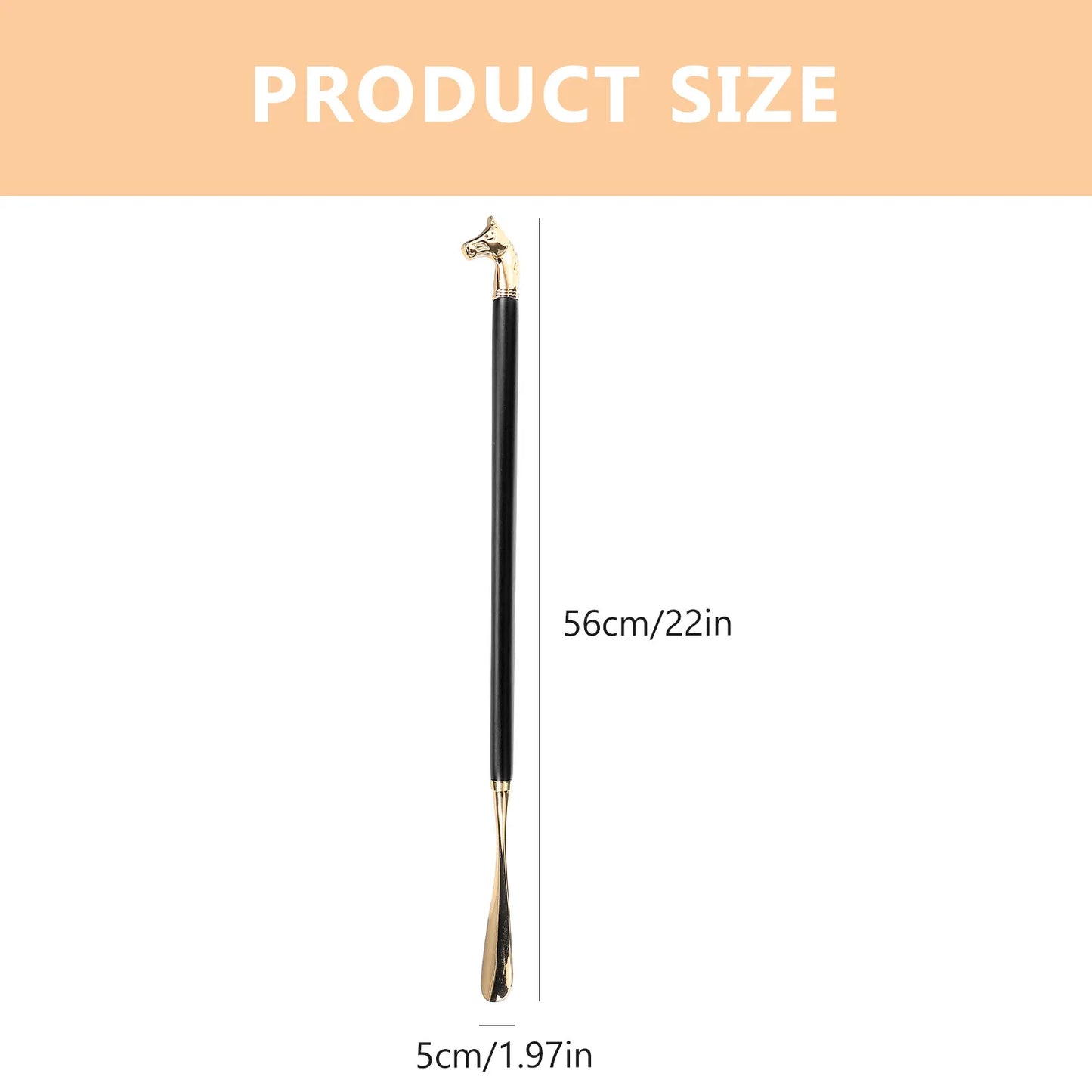 Long Handle Shoe Horn Wooden Copper Shoehorn Ergonomic Shoe Lifter for Elderly Pregnant People Back Knee Pain Relief Household