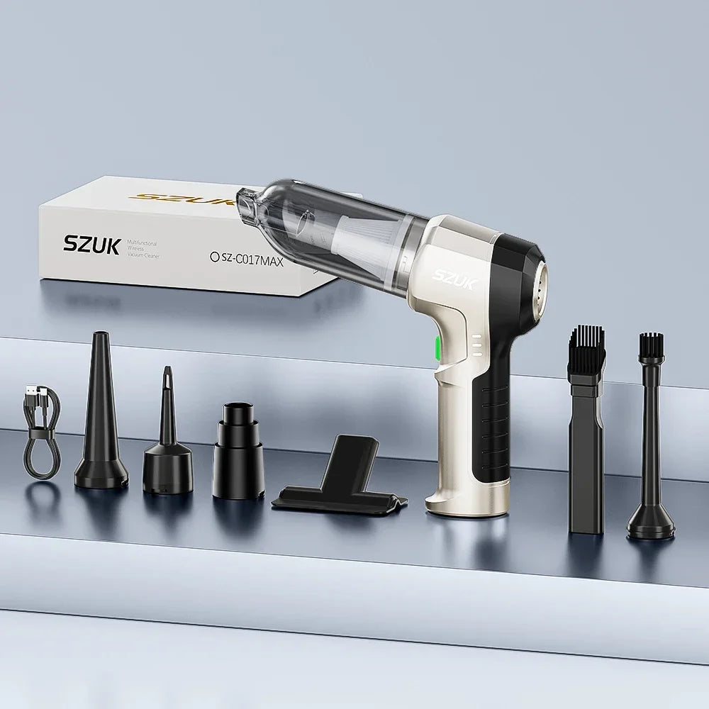 SZUK Car Vacuum Cleaner 18000PA High Pressure Portable Handheld Powerful Mini Cordless Car Appliance Cleaning Vacuum Cleaner
