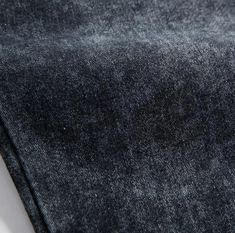 Summer 2022 Fashion Men Jeans Grey Slim Fit Capric Calf-Length Teenagers Boys Hip Hop Jeans Homme 28-34