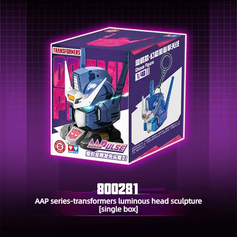 New AULDEY Transformers G1 Toy AAP Series Light-Up Head Sculpt Mecha Model Optimus Prime Dual Modes Pendant Display Figure Gift