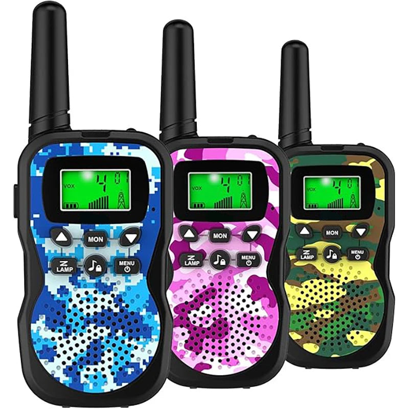 Kids Walkie Talkies Radio Toy 3 KM Best Christmas Birthday Gifts for 3-12 Year Old Kids to Outside Adventures Camping Hiking