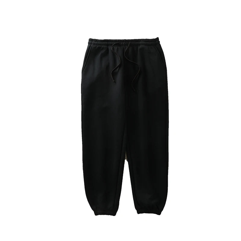 DUKEEN 500G Heavyweight Men's Fleece Jogger Sweatpants Autumn and Winter Basic Soild Color Thick Sport Long Pants Men's Clothing