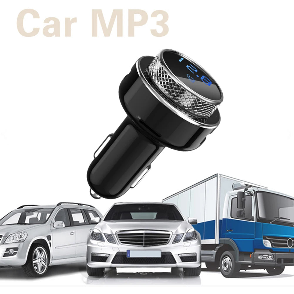 Car Kit FM Transmitter Hands Free QC3.0 USB Charger MP3 Player Bluetooth-compatible for Outdoor Parts Personal Car Accessories