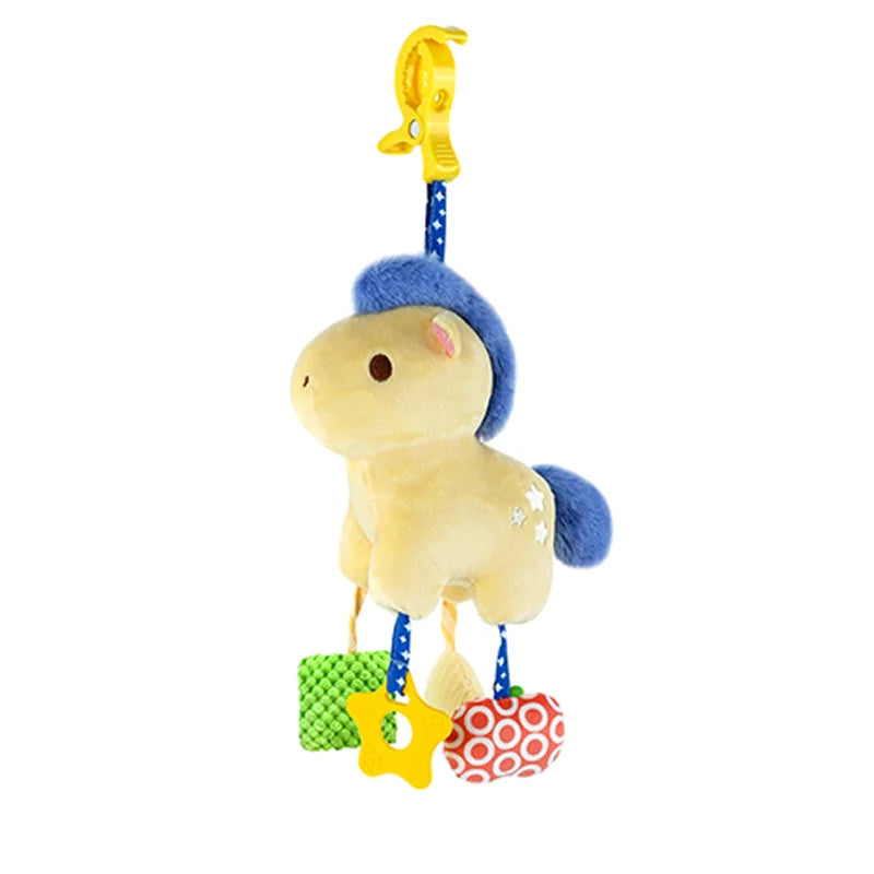 Nibbled Drawstring Mirror Cheer Baby Bed Hanging Toy Cartoon Animal Bedbell Pendant Soft Stroller Car Seat Crib Sensory Learning