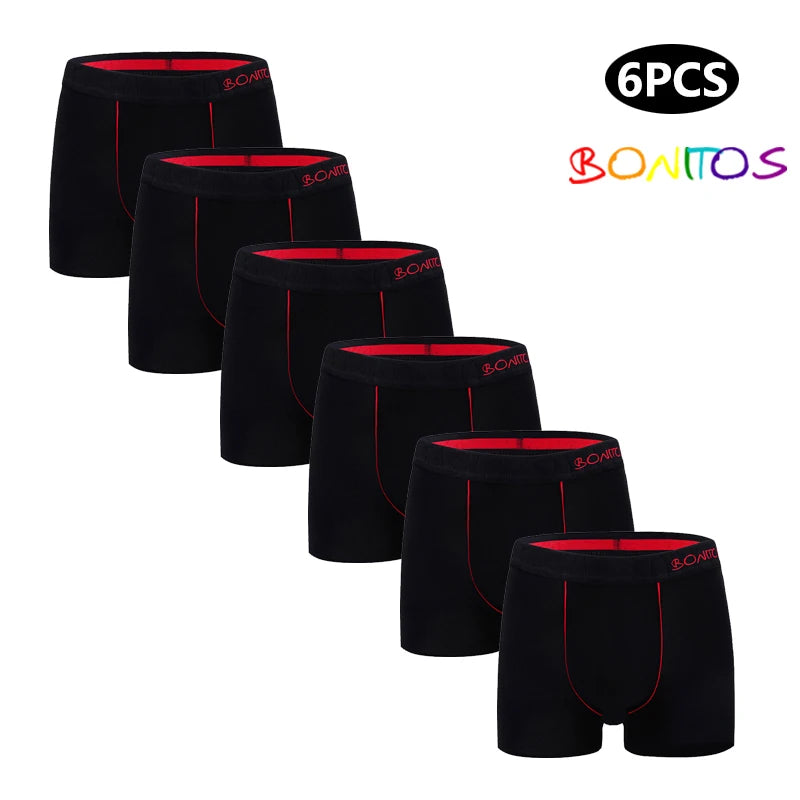 6pcs Cotton Man Boxers Brands Men's Panties Underwear Gift Male Slip Underpants Sexy Square Boxershorts Homme Trunks Shorts